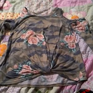 Green camouflage large shirt